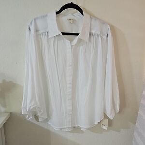 a.n.a White Button Down Shirt